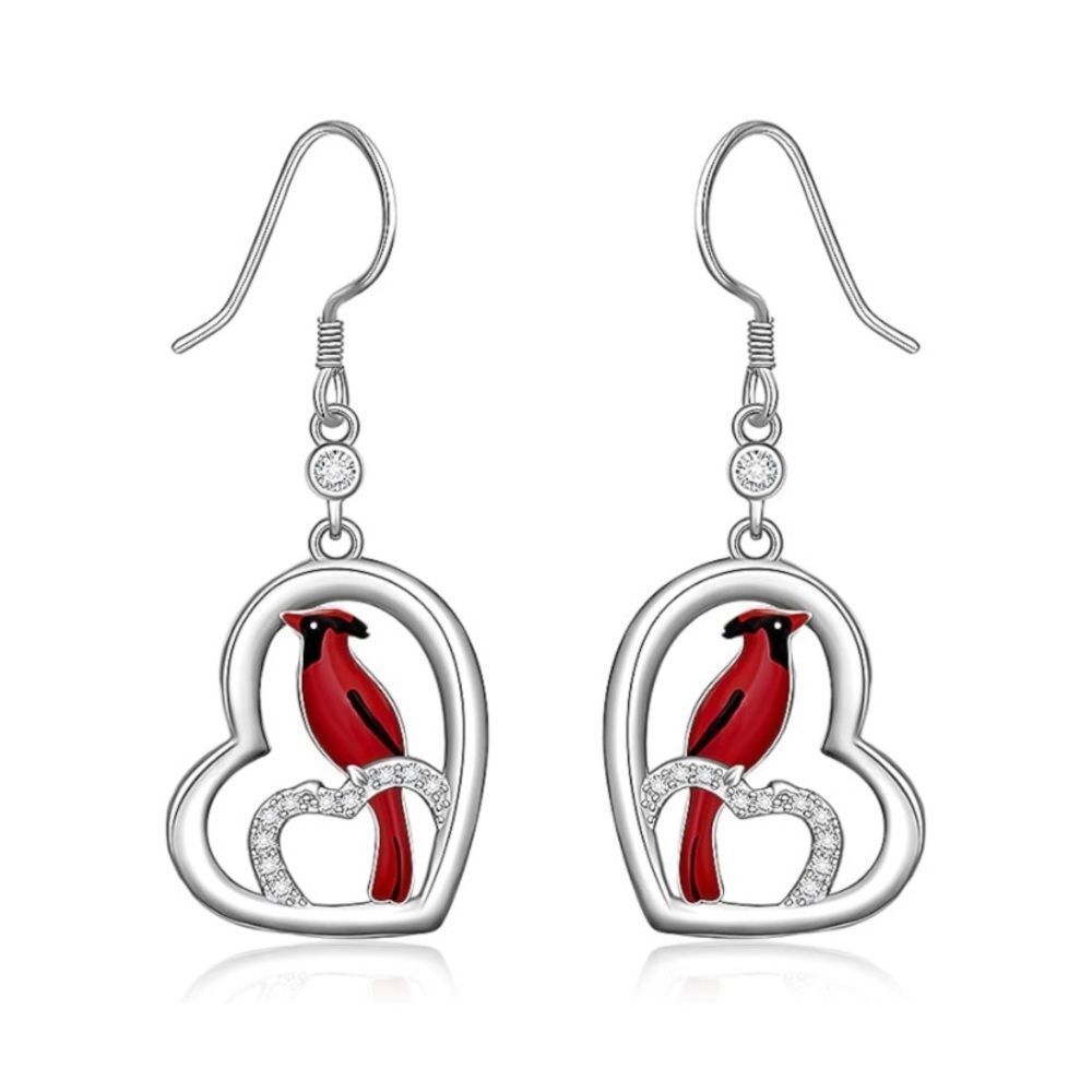 Diamond Cardinal Angel Earrings